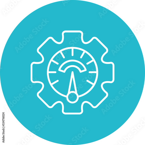 Productivity Multicolor Circle Line Inverted Icon