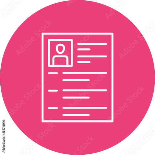 Curriculum Vitae Multicolor Circle Line Inverted Icon