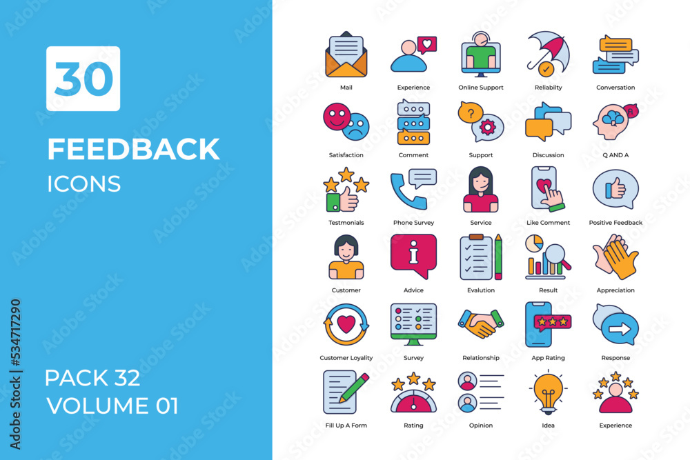 Feedback icons collection. Feedback icons collection.