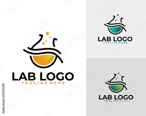 science lab logo icon vector isolated