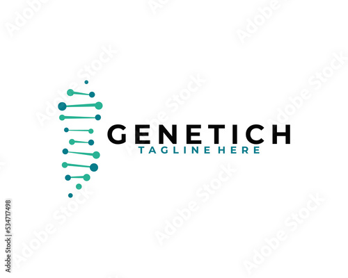 DNA logo icon vector isolated