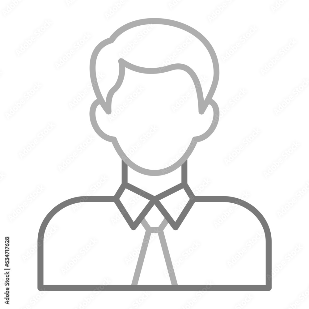 Employee Greyscale Line Icon Employee Greyscale Line Icon