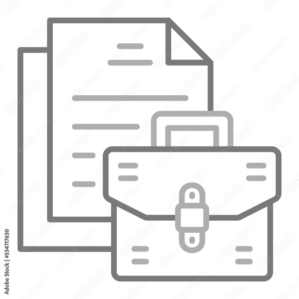 Portfolio Greyscale Line Icon Portfolio Greyscale Line Icon