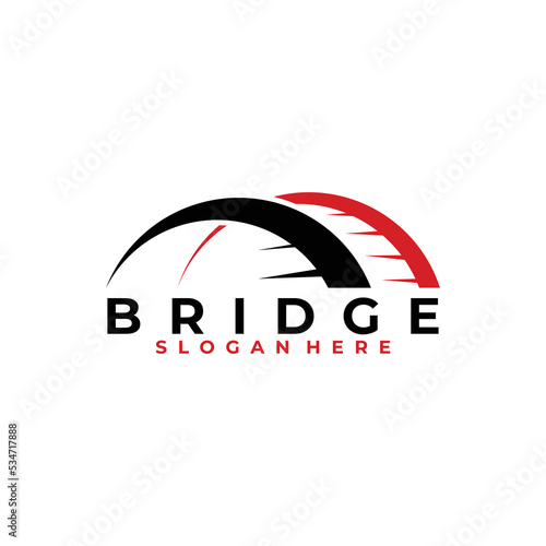 Bridge logo icon vector isolated
