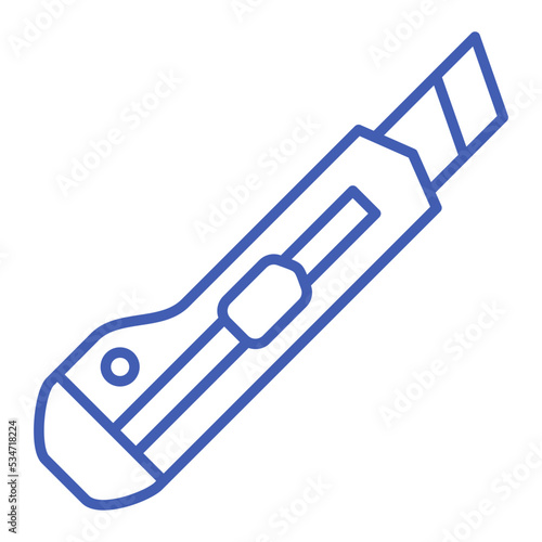 Paper Cutter Multicolor Line Icon