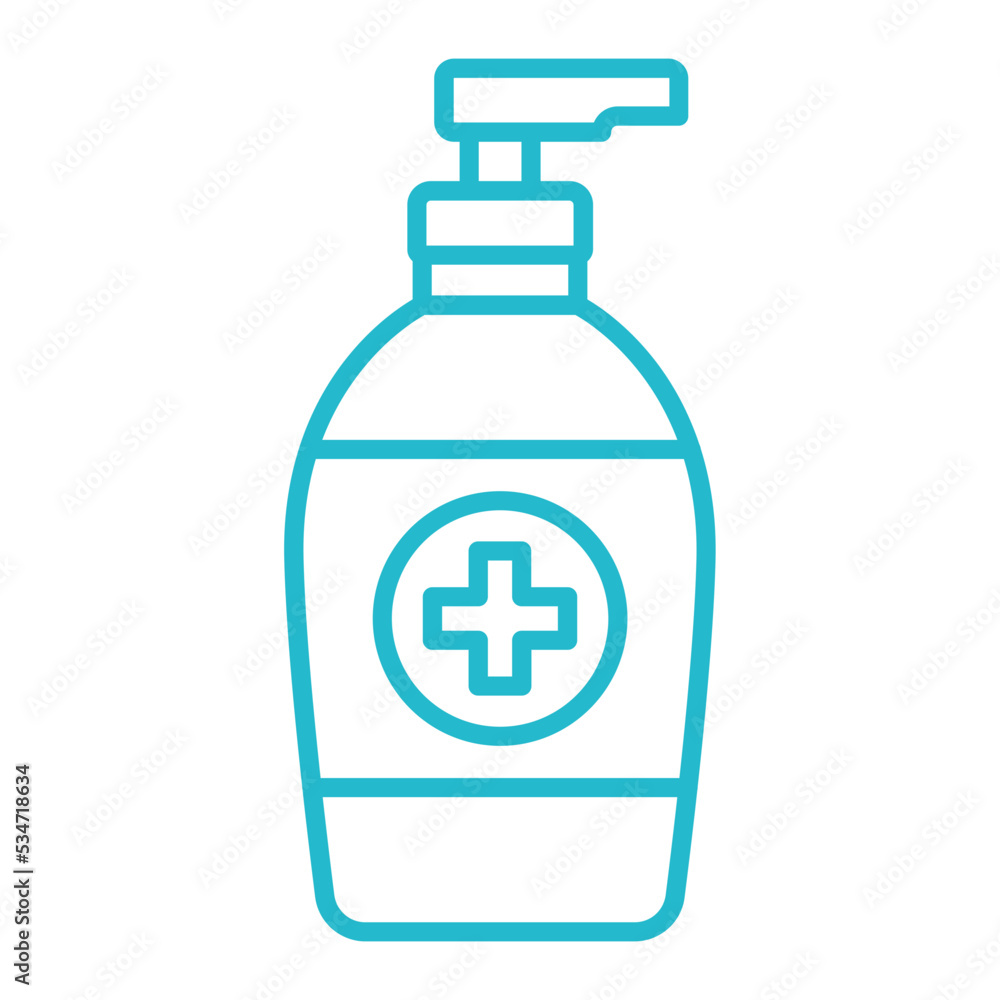 Antiseptic Multicolor Line Icon Antiseptic Multicolor Line Icon