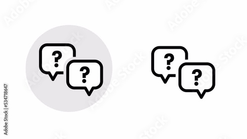 Icon animation of Frequently Asked Questions.