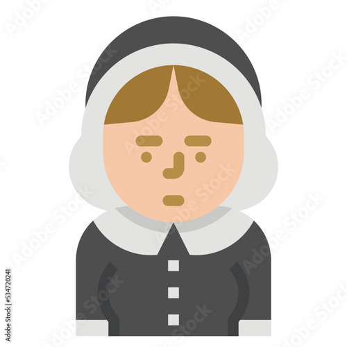 pilgrim flat icon