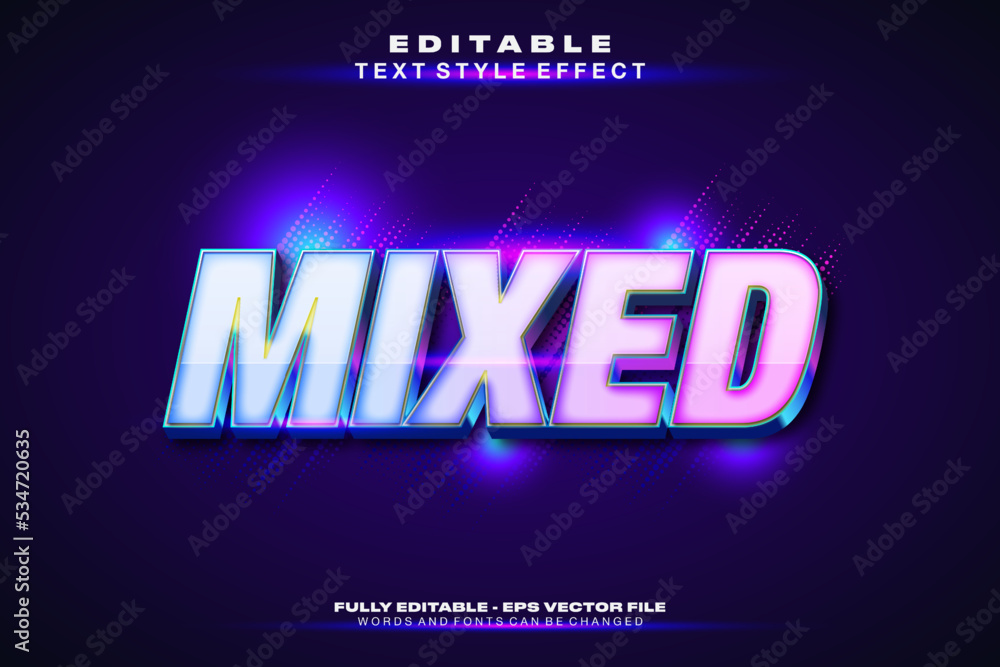 modern editable Text Style Effect with shiny bright color vector editable font modern editable Text Style Effect with shiny bright color vector editable font