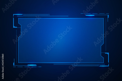 Sci fi futuristic user interface, HUD template frame design, Technology abstract background	
