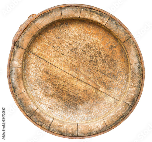 wooden barrel bottom