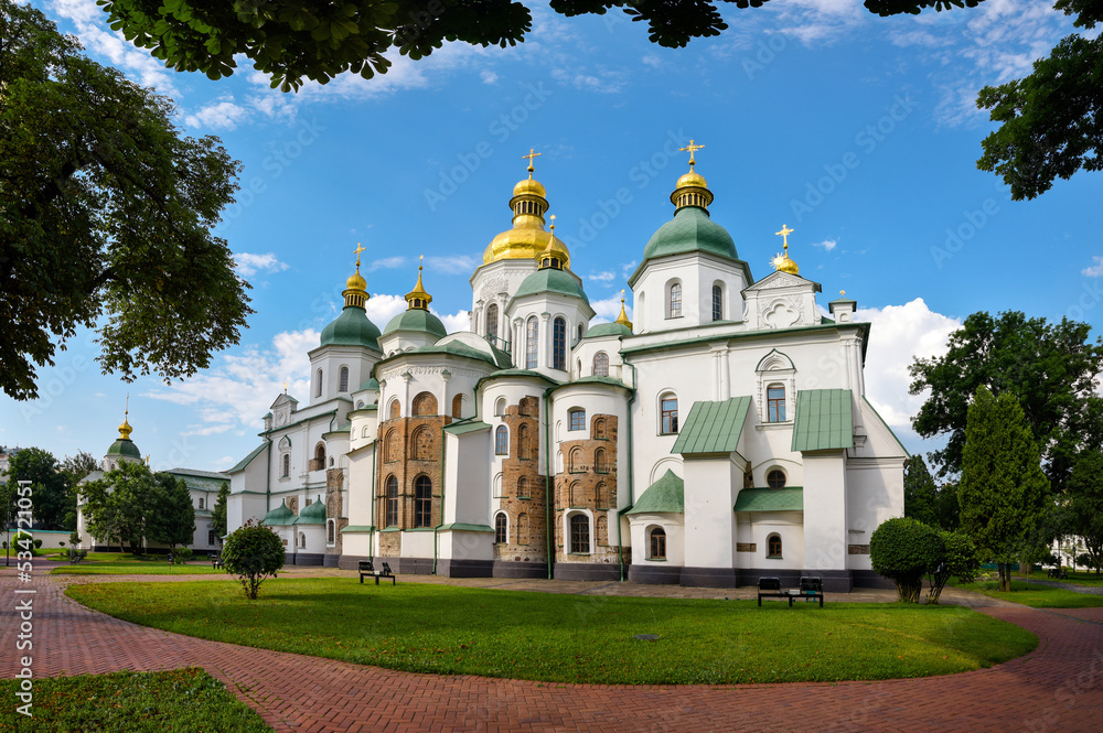 Saint Sophia Cathedral in Kyiv: beautiful view of the ancient shrine Saint Sophia Cathedral in Kyiv: beautiful view of the ancient shrine