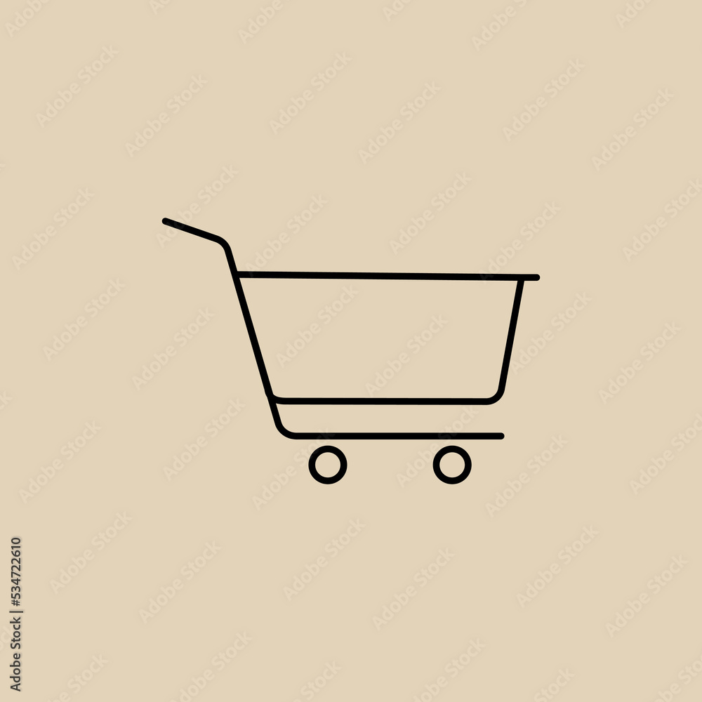 Trolley line art logo, icon and symbol, vector illustration design Trolley line art logo, icon and symbol, vector illustration design