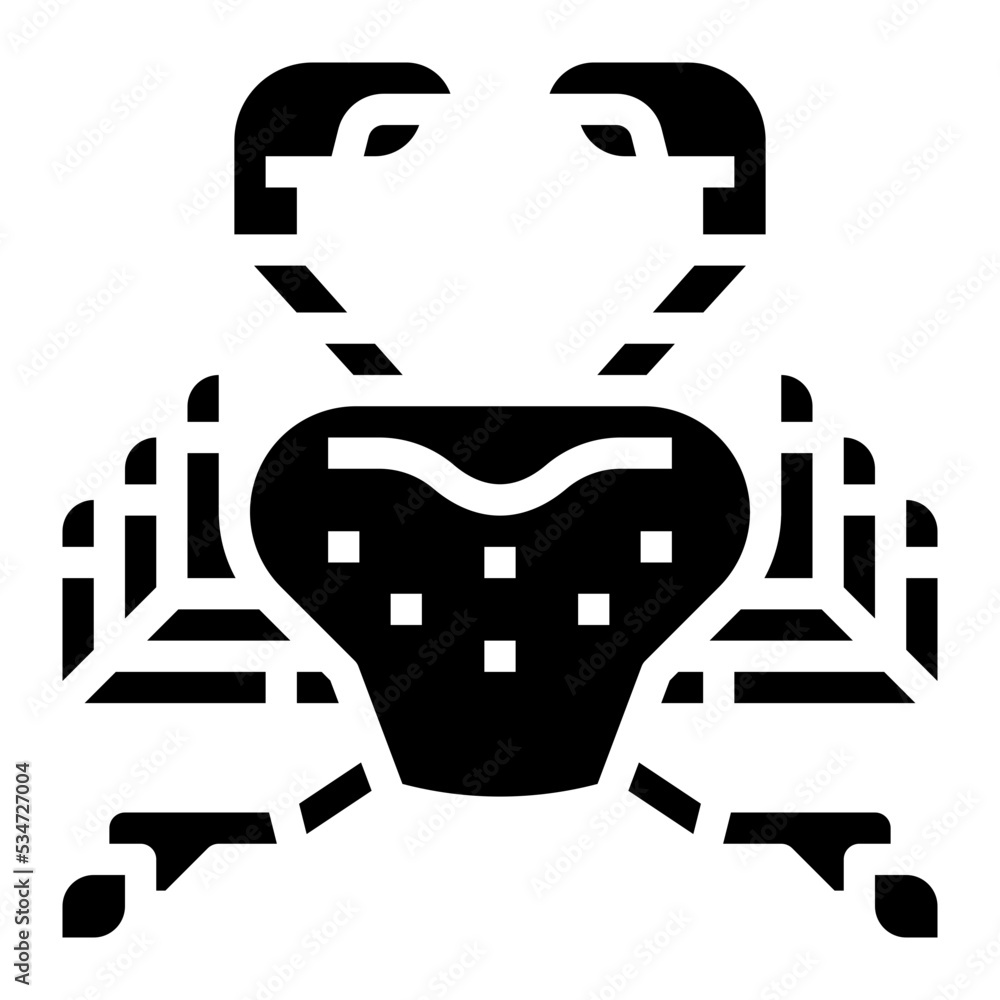 Crab glyph icon Crab glyph icon