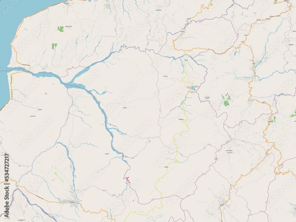 Ermera, East Timor. OSM. No legend Ermera, East Timor. OSM. No legend