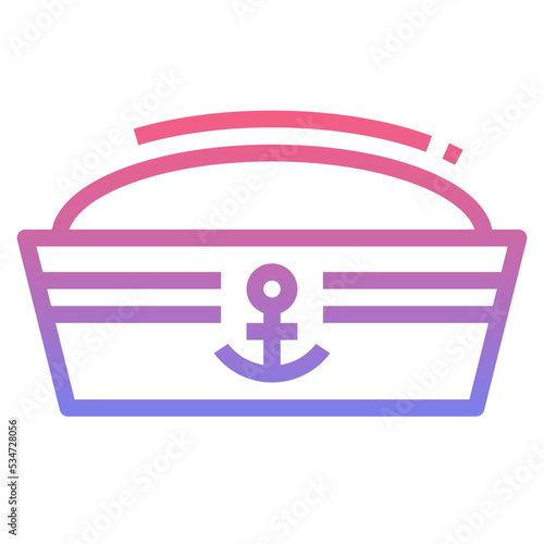 sailor line gradient icon