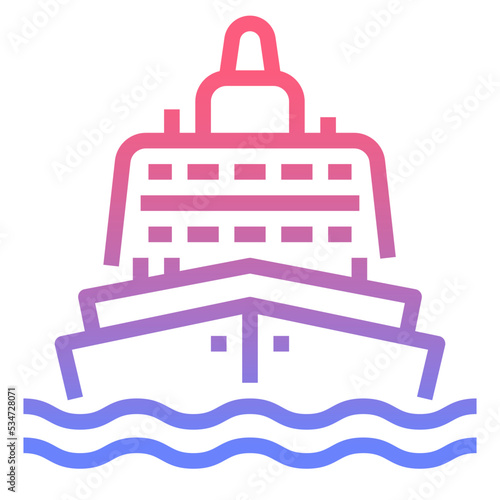 ship line gradient icon