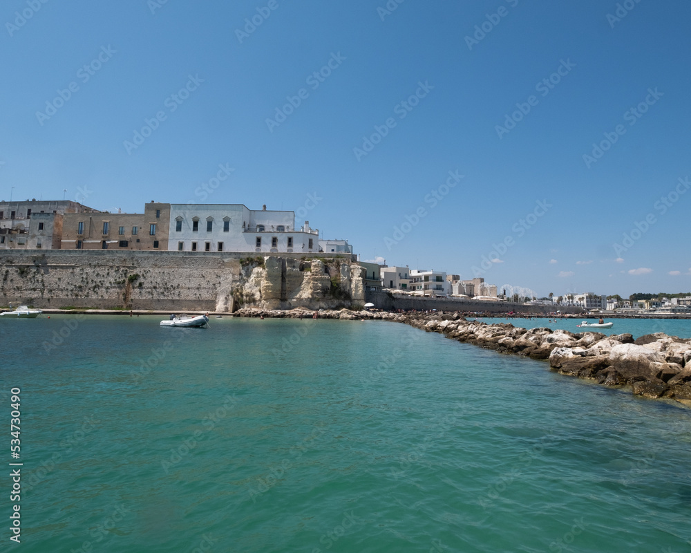 Italy, Apulia, Lecce Province, Otranto, Old town on sea coast Italy, Apulia, Lecce Province, Otranto, Old town on sea coast