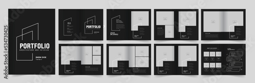Architecture portfolio or interior portfolio template design