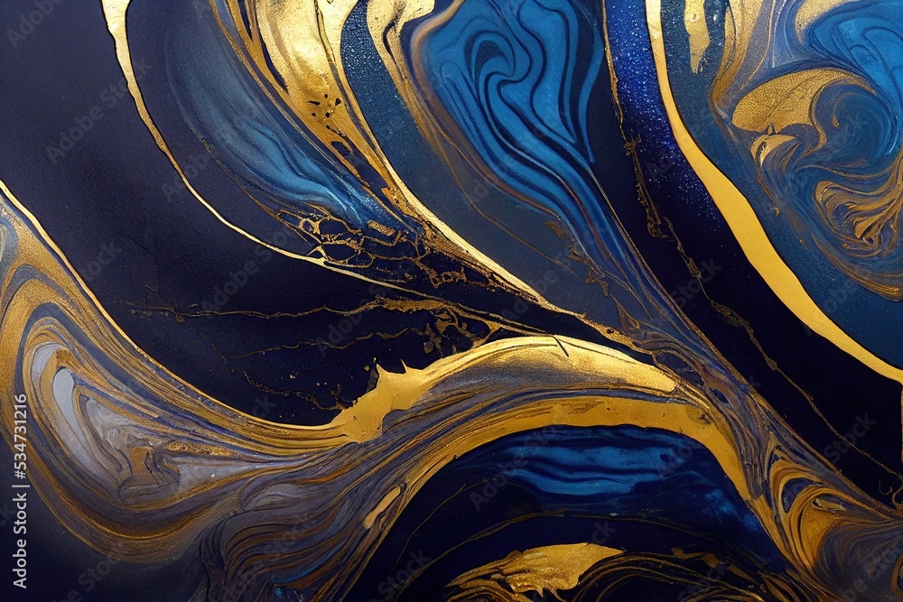 Luxury abstract fluid art painting in alcohol ink technique, mixture of ...