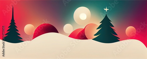 christmas background with christmas tree