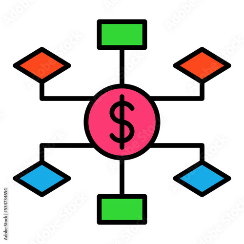 Diagram Filled Line Icon