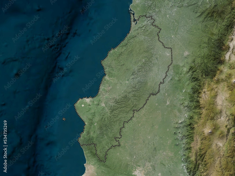 Manabi, Ecuador. Low-res satellite. No legend Manabi, Ecuador. Low-res satellite. No legend