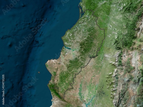 Manabi, Ecuador. High-res satellite. No legend