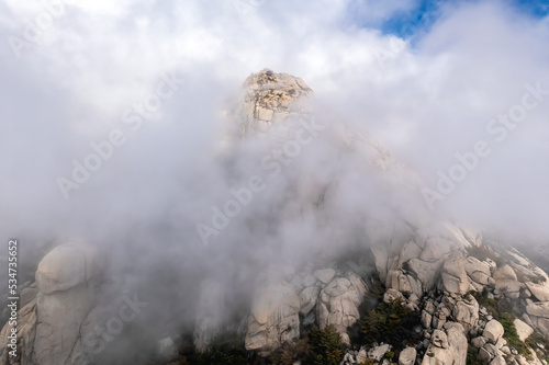 The beautiful natural scenery of Laoshan Mountain in Qingdao photo