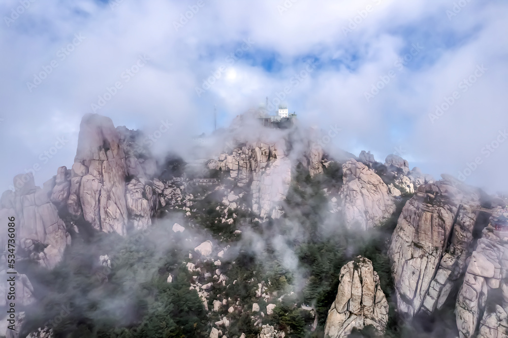 The beautiful natural scenery of Laoshan Mountain in Qingdao