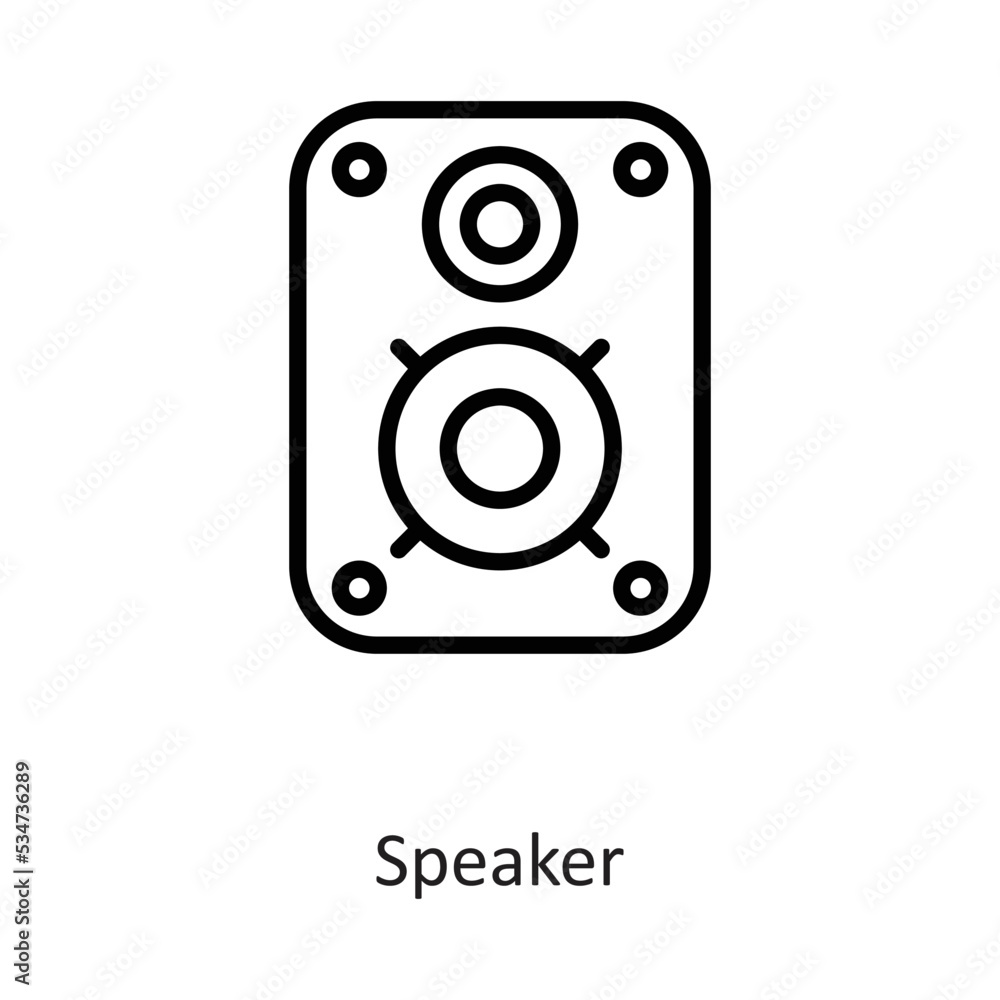 Speaker Outline Vector Icon Design illustration on White background. EPS 10 File Speaker Outline Vector Icon Design illustration on White background. EPS 10 File