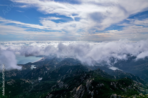 The beautiful natural scenery of Laoshan Mountain in Qingdao