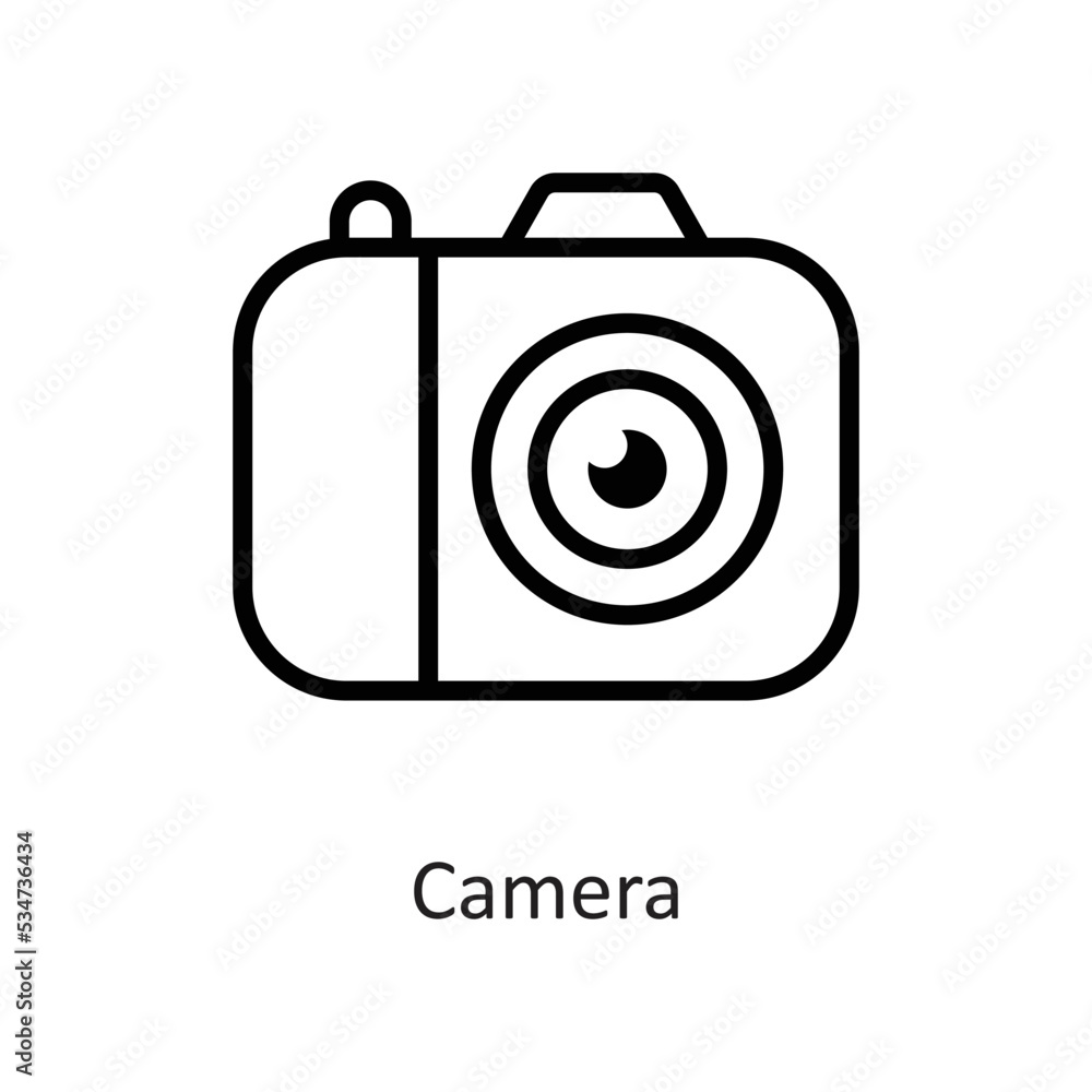 Camera Outline Vector Icon Design illustration on White background. EPS 10 File Camera Outline Vector Icon Design illustration on White background. EPS 10 File