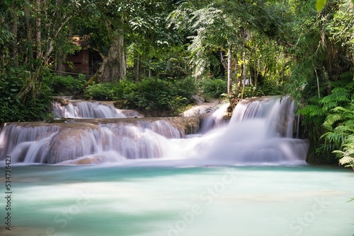 Kuang Si Wasserfall at Luang Prabang  Laos PDR High quality photo