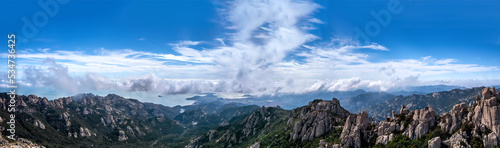 The beautiful natural scenery of Laoshan Mountain in Qingdao