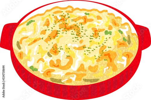 グラタン 手描き風