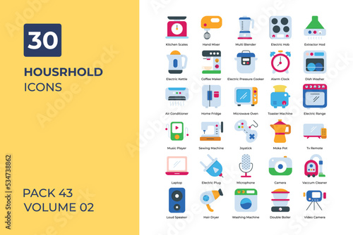 house hold icons collection.