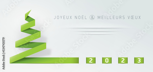 CARTE DE VOEUX JOYEUX NOËL ET MEILLEURS VOEUX 2023