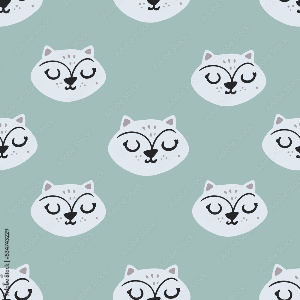 seamless pattern with raccoon seamless pattern with raccoon