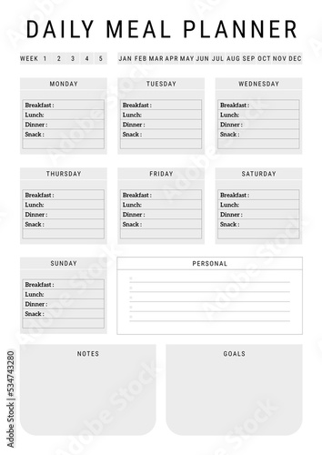 Daily meal planner
