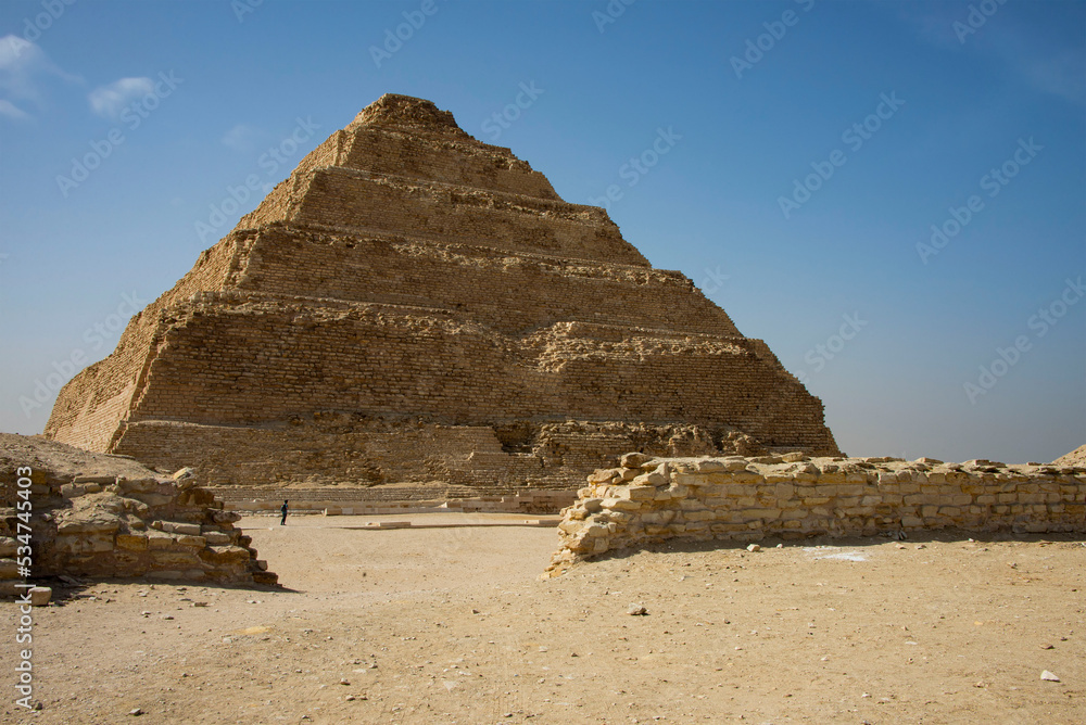step pyramid at Saqqara, Egypt