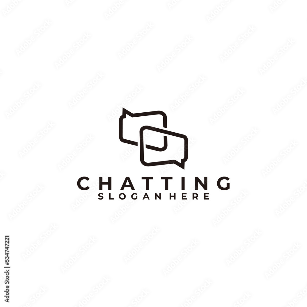 Fototapeta premium Chatting logo icon vector isolated