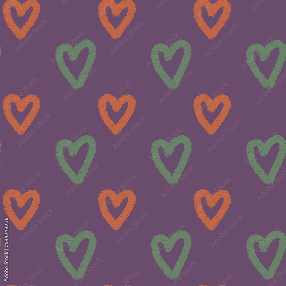 Heart shape seamless pattern doodle abstract background illustration for digital and print materials. Heart shape seamless pattern doodle abstract background illustration for digital and print materials.