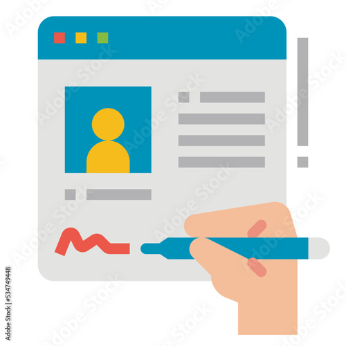 register flat icon