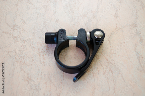 Black alloy quick release seatpost clamp spare parts for bicycle