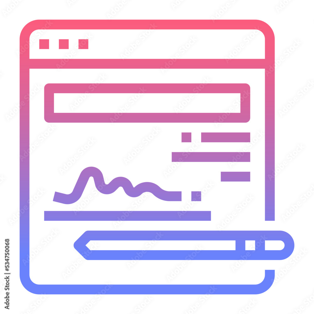 electronic line gradient icon