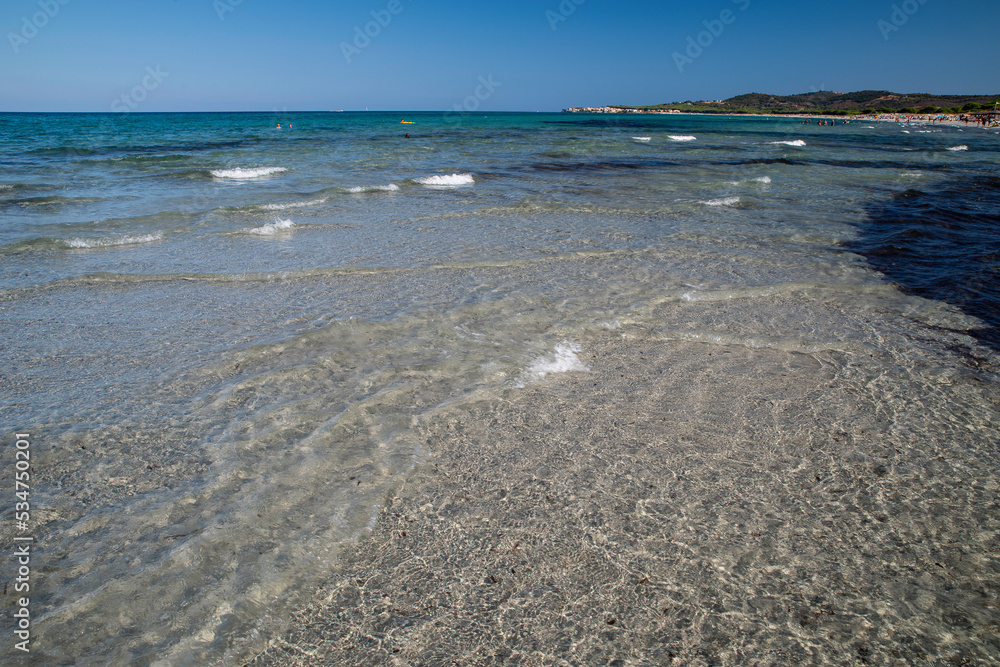 small sea waves on the beach