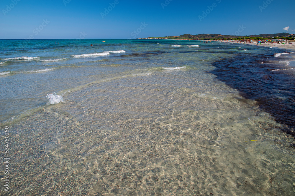 small sea waves on the beach