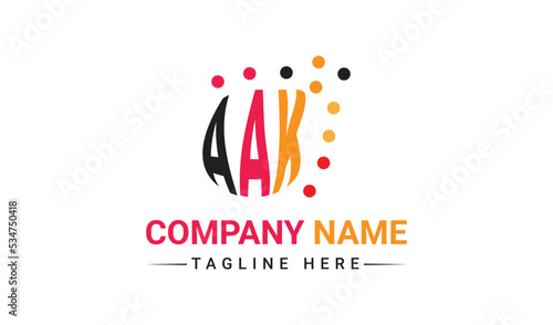 Creative three colorful letter logo design