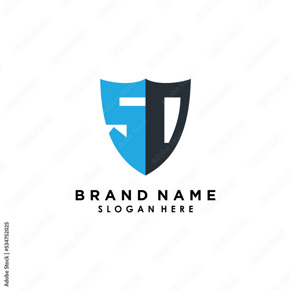 letter s and d logo design vector with icon shield creative letter s and d logo design vector with icon shield creative